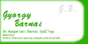 gyorgy barnai business card